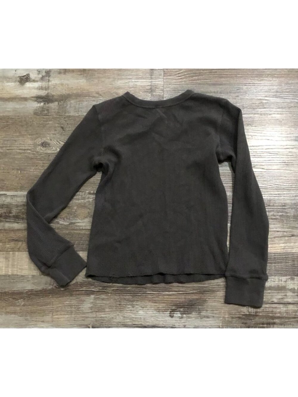 Skims Womens XS Gray Crop Long Sleeve Thermal Shirt Athletic - Picture 3 of 5